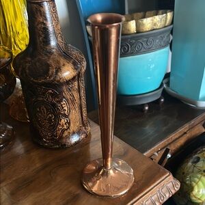 Vintage Copper Bud Vase